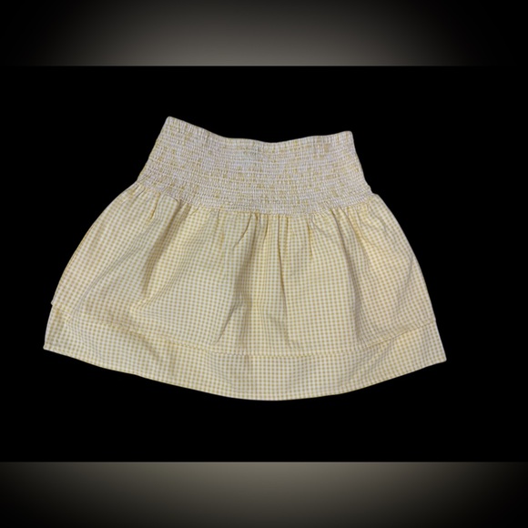 Blue Rain Dresses & Skirts - NWOT MEDIUM Women's Yellow & White Gingham‎ bubble puff Skirt